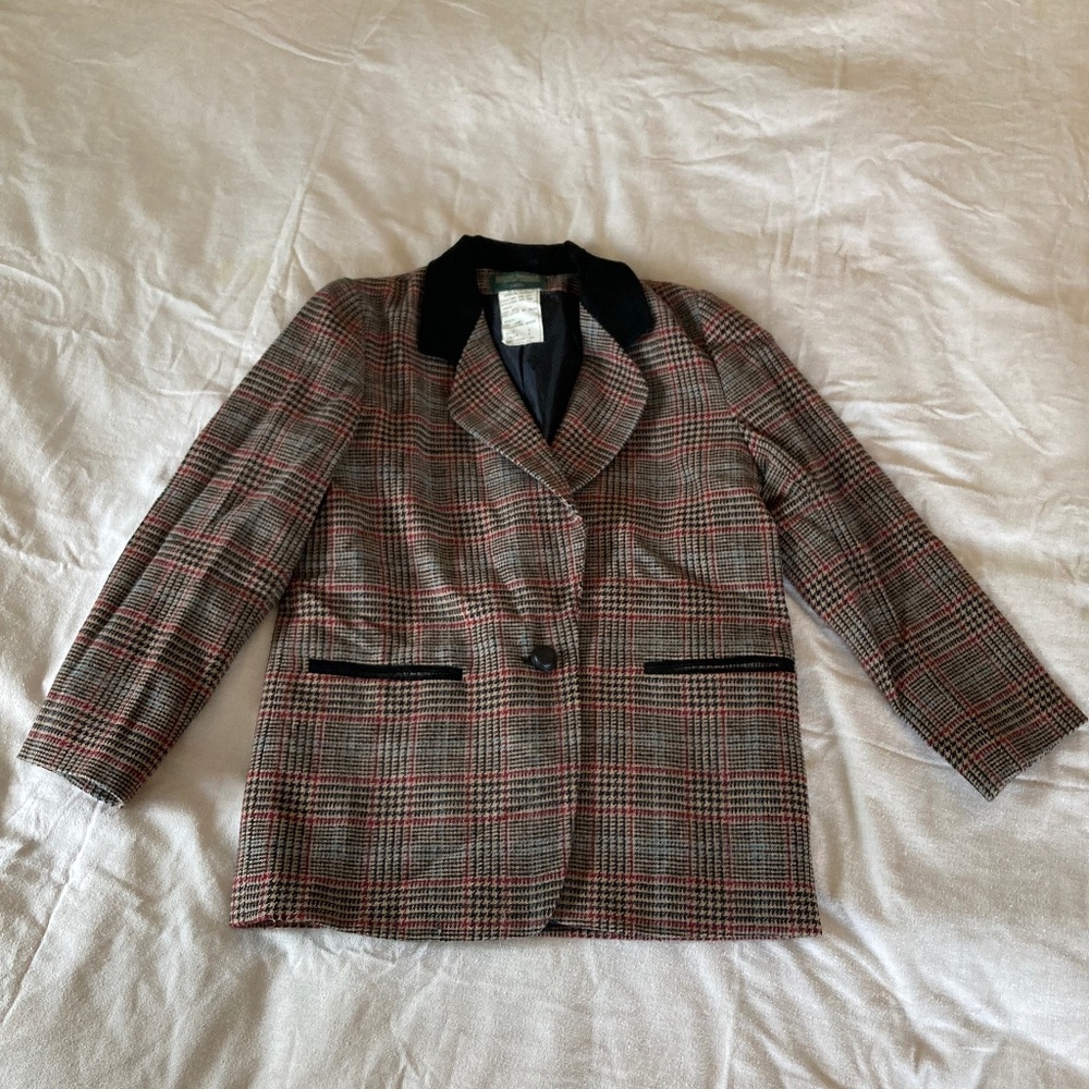 Gorgeous vintage plaid wool blazer